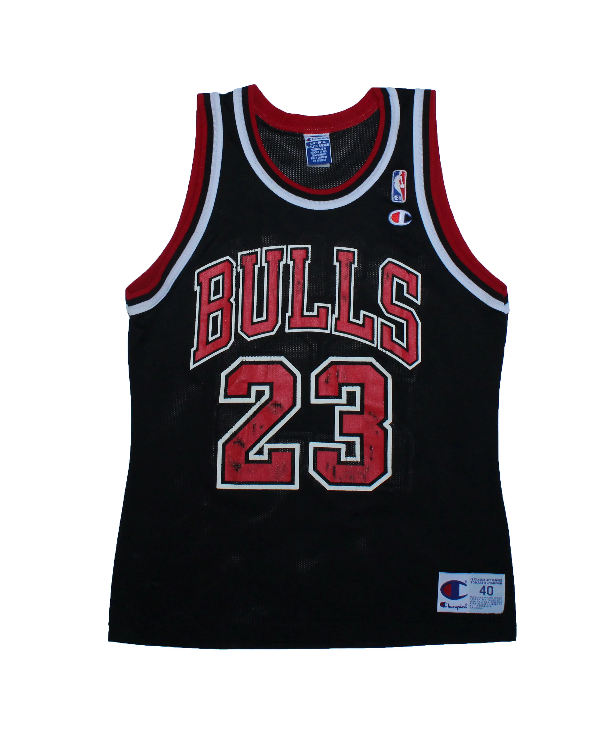 Vintage Champion Chicago Bulls Michael Jordan Black / Red Replica